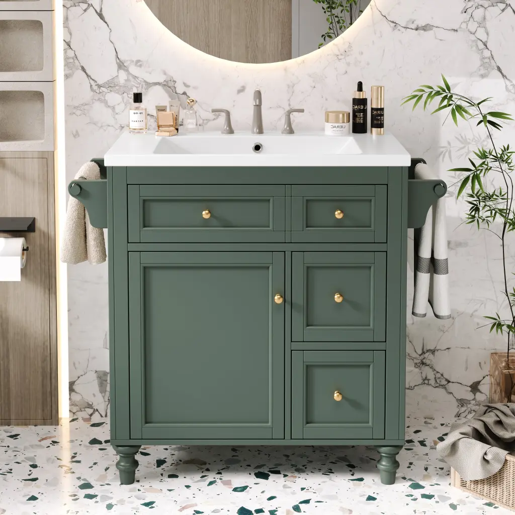 30 Inch Bathroom Vanity Top Sink Modern Bathroom Storage Cabinet mrs