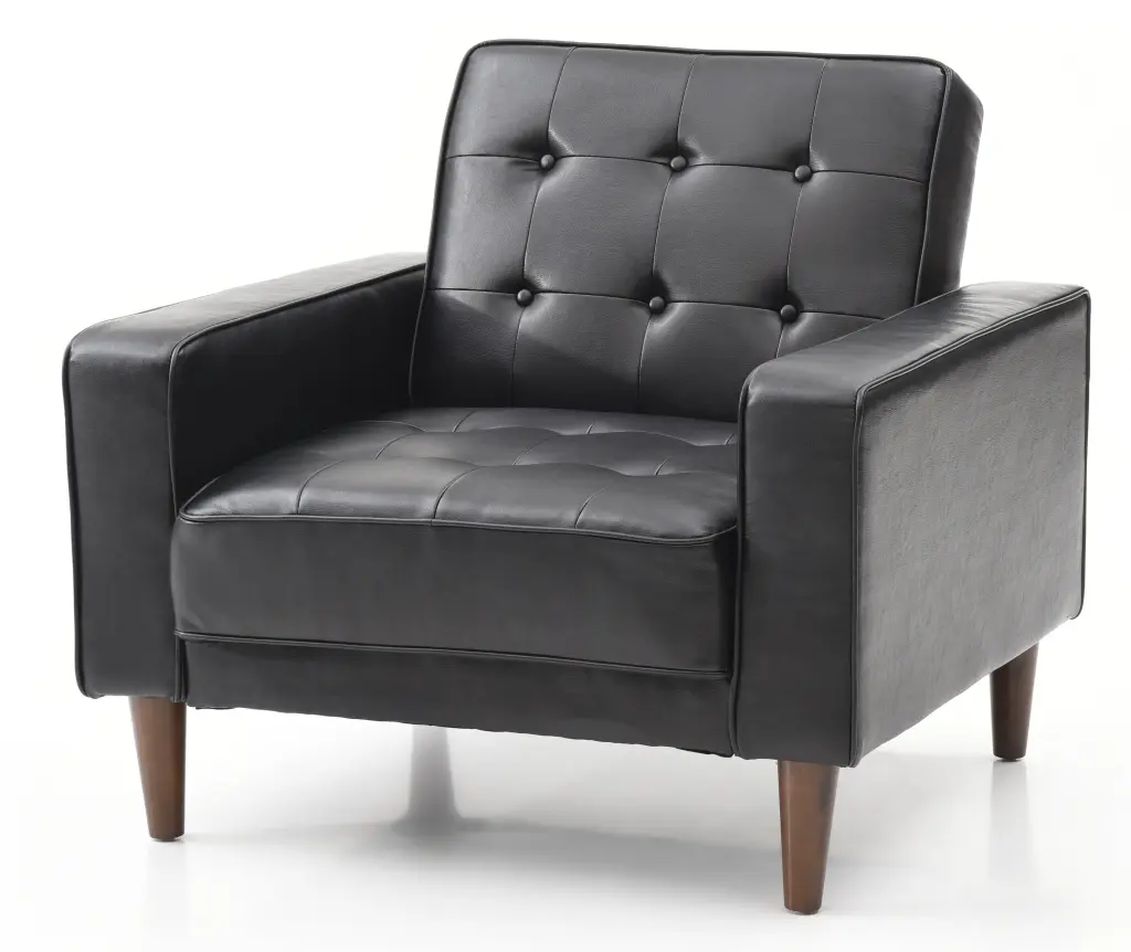 Andrews G843A C Chair Bedblack Black Foam Pu Convertible Chair Bed Guest Room glory furniture