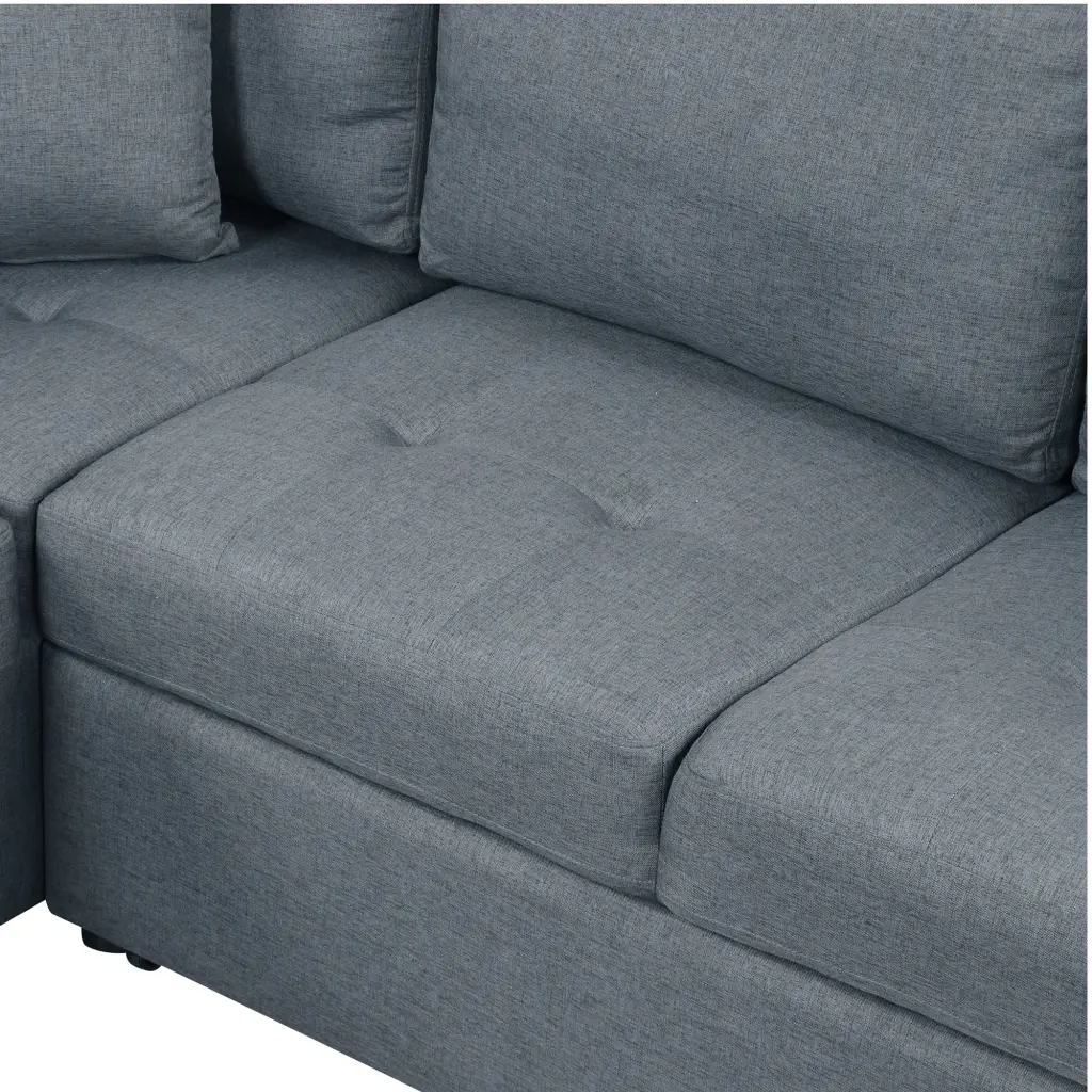 Sleeper Sectional Sofa L Influence Corner Couch Sofa Bed Storage Ottoman oris fur.