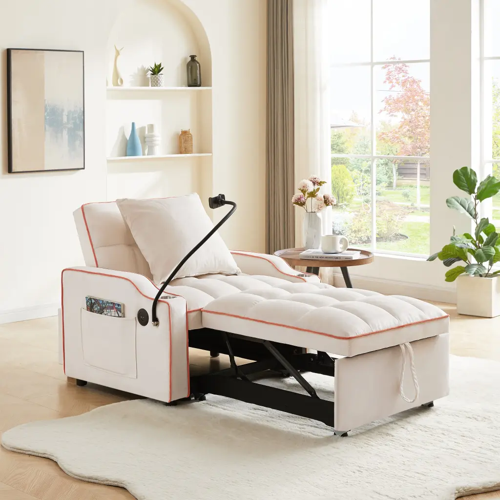 3 1 Convertible Sofa Bed Adjustable Pull Out Sleeper Chair one future