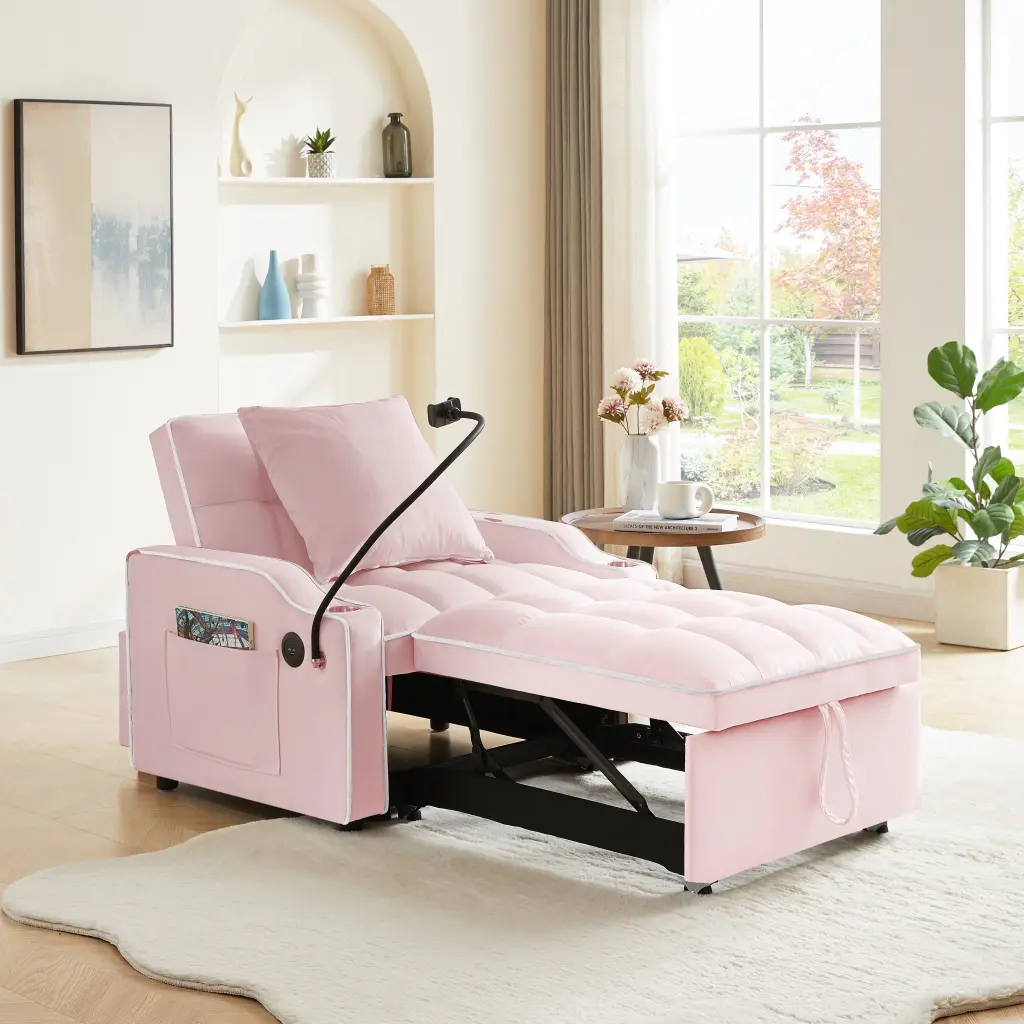 3 1 Sofa Bed Convertible Sleeper Chair Sofa Bed Adjustable Pull Out Small Spaces one future