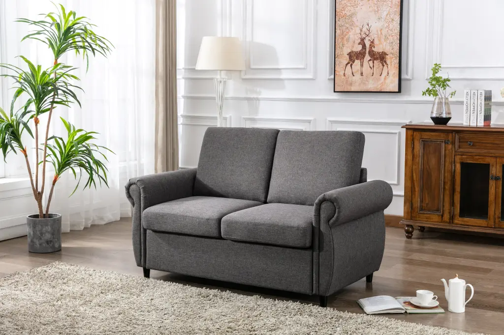 57.5 Inch Orisfur Pull Out Sofa Bed Loveseat Twin Size Memory Foam rnb