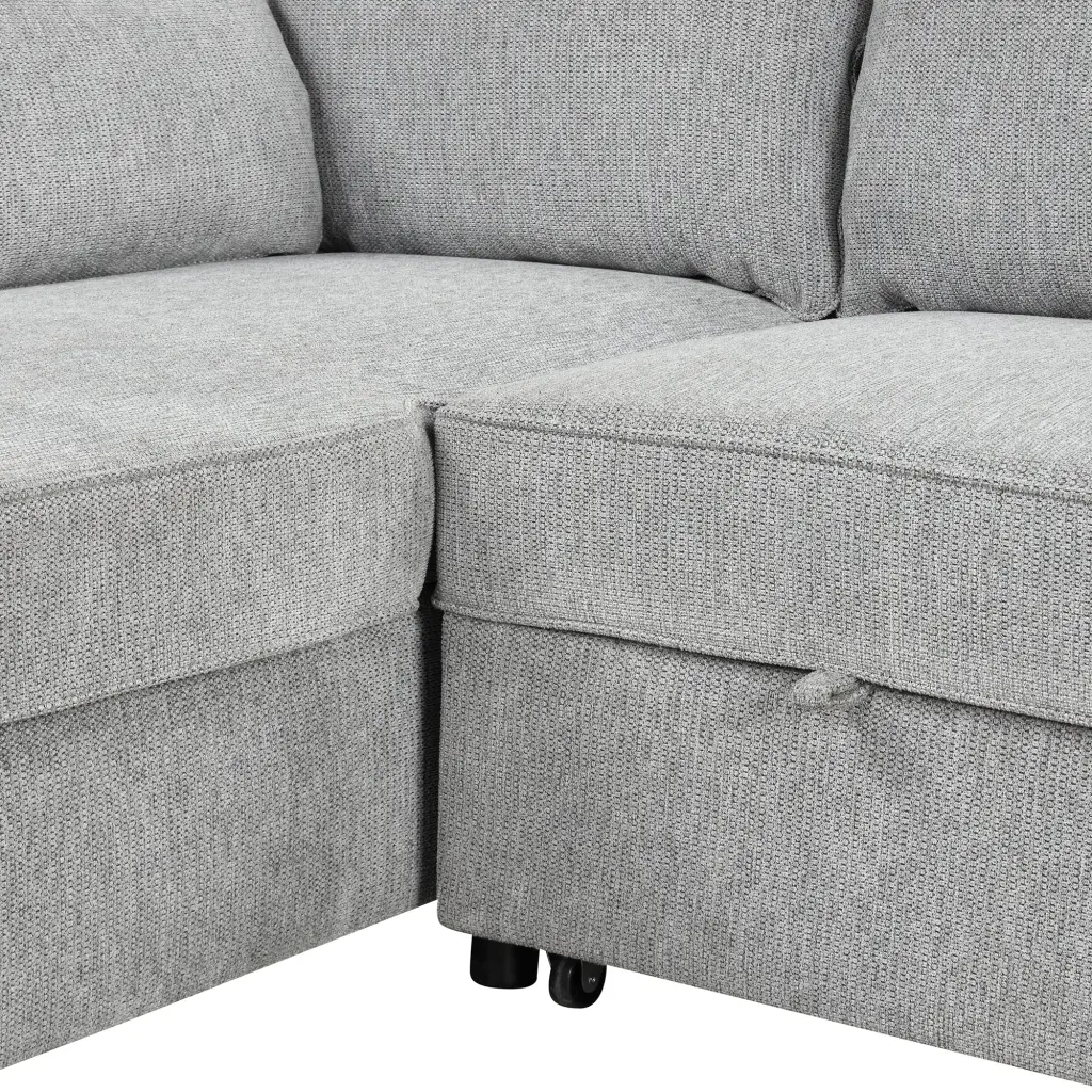 90 Inch Pull Out Sleeper Sofa Convertible Couch Storage rnb