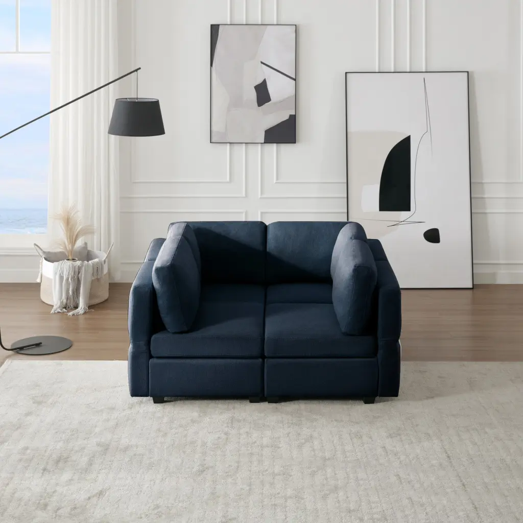 4 Seat Sofa Bed Upholstered Sofa Sleeper Space Saving Convertible Sofa ui furniture