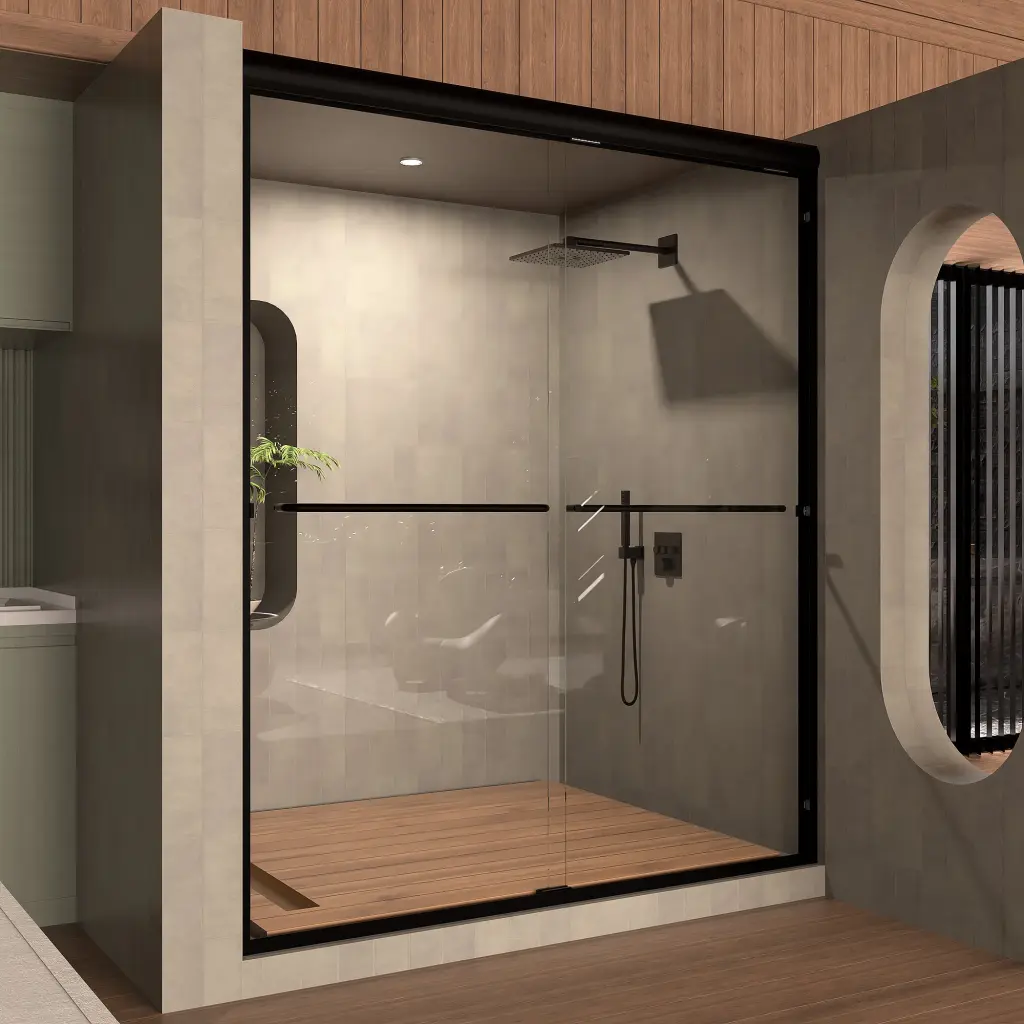 Semi Frameless Sliding Shower Door 56 60 W X 72 H Bathroom Glass Door foca us