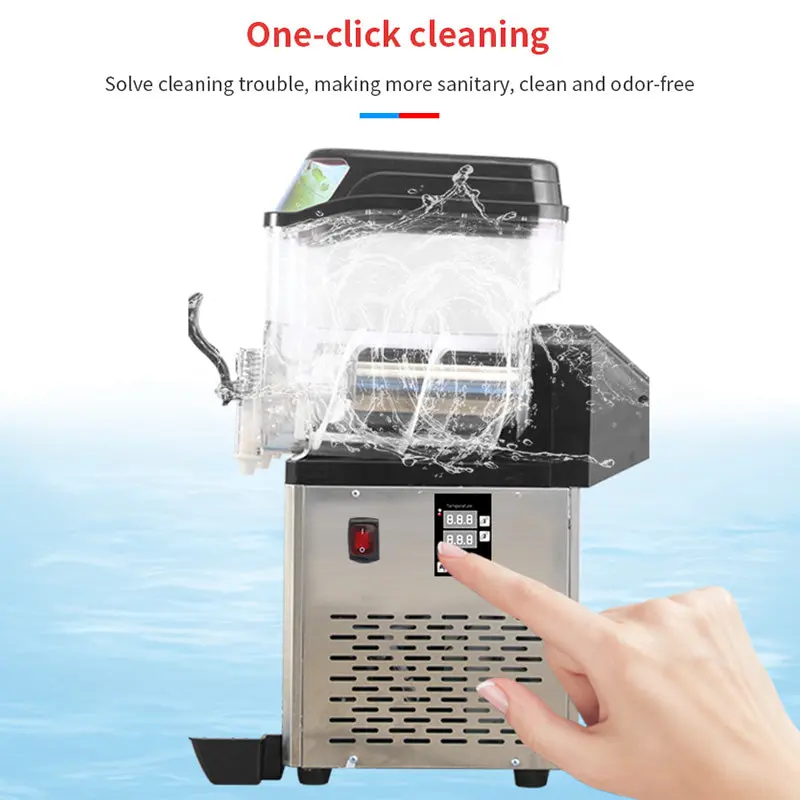 110V Commercial 30L Double Tank 950W Stainless Steel Slushy Machine hengbo store