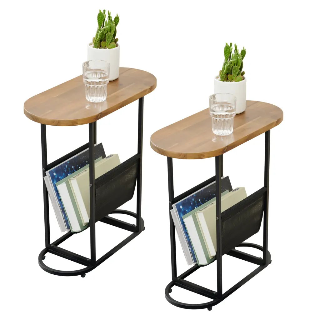 Acacia Oval Small Side Tables Living Room Small Space Magazines O rnb
