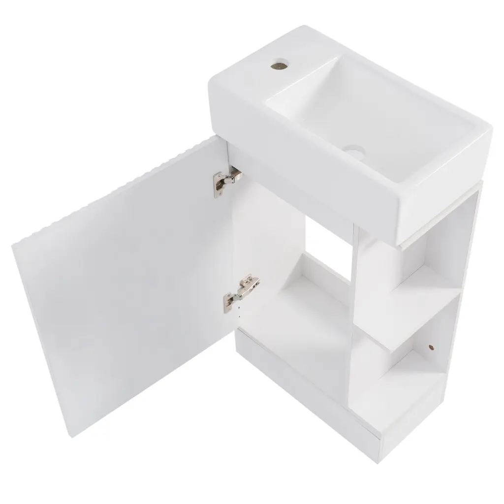 18.6" Bathroom Vanity Sink - Two Tier Storage Cabinet rnb