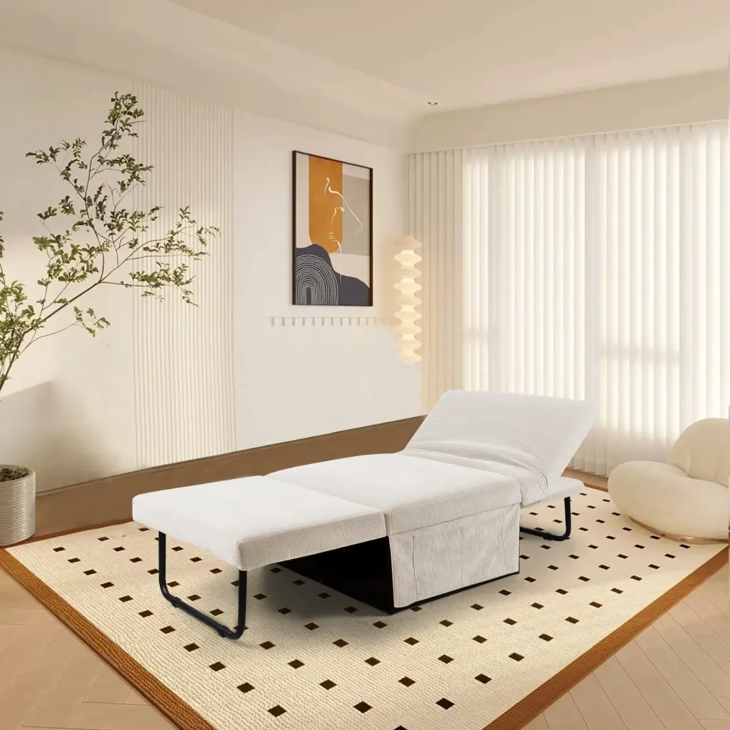 Modern Corduroy Sofa Bed Couch Chair Sleeper Bed Small Lounge Sofa mxi