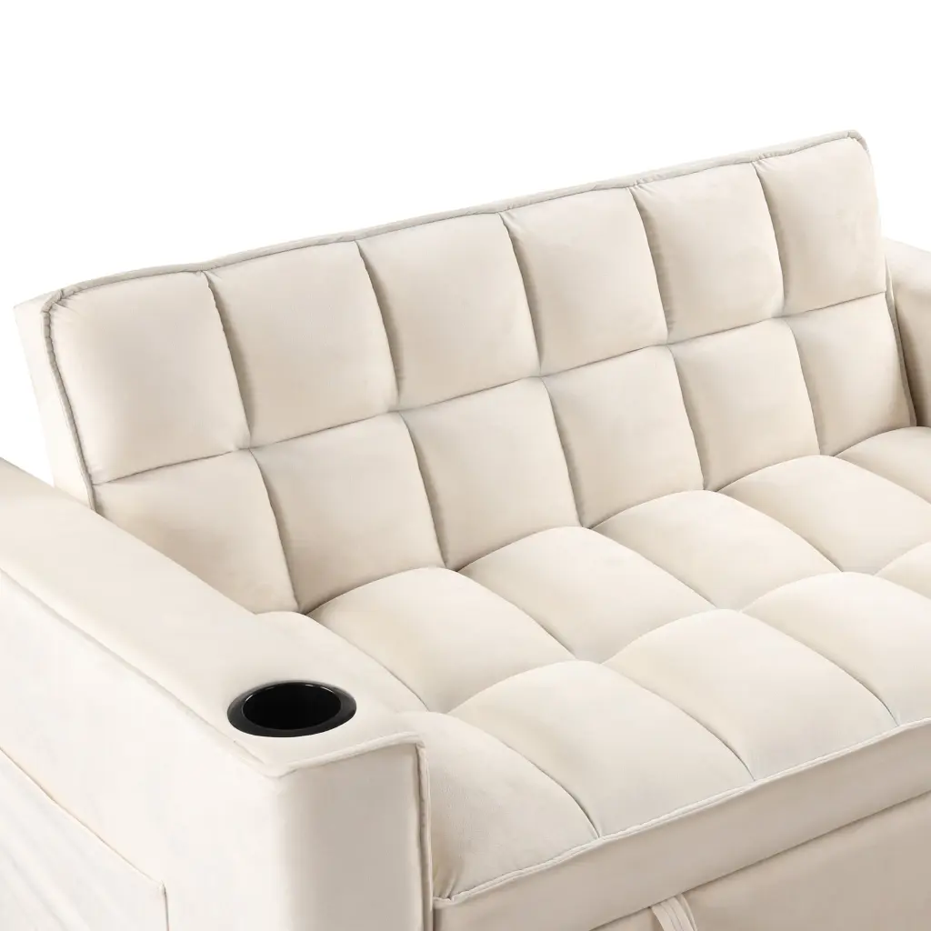 58 Inch 4 1 Multi Practical Sofa Bed Cup Holder and USB Port oris fur.