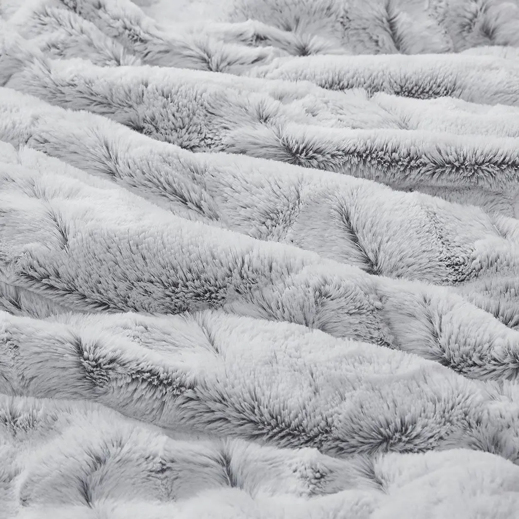 Back Print Long Fur Easeer Mini Set Queen Grey Polyester Sofa Cover jla
