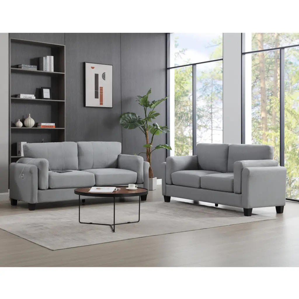 Oversized Modern 2 Piece Sofa Set Couch And Loveseat Set 2 3 Seater Sofa Living Room Furniture w2325