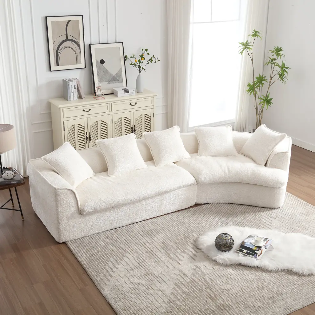 Coolmore Boucle Sofa 3 Seater Oversized Comfy Sofa Living Room coolmore w-395