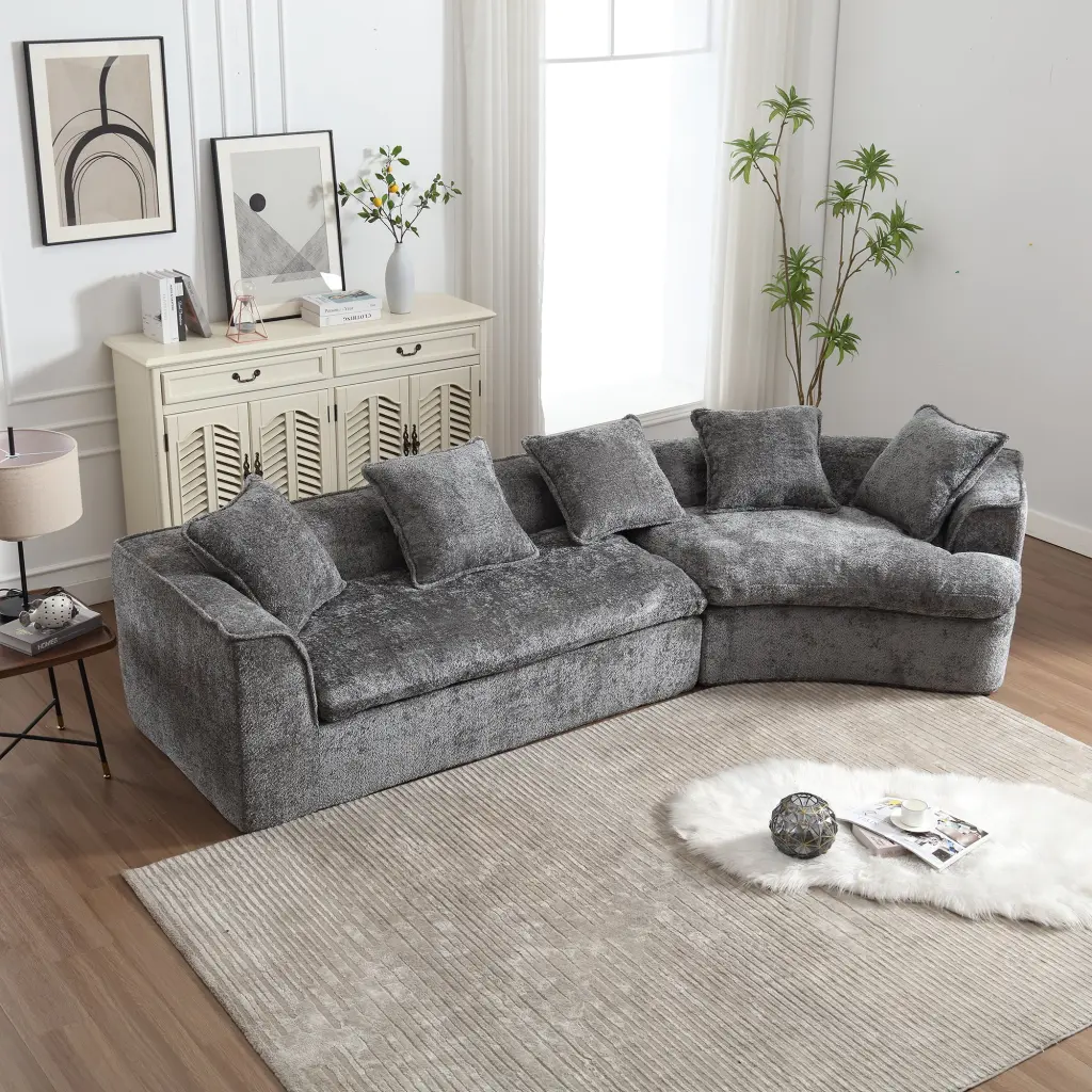 Coolmore Boucle Sofa 3 Seater Oversized Comfy Sofa Living Room coolmore w-395