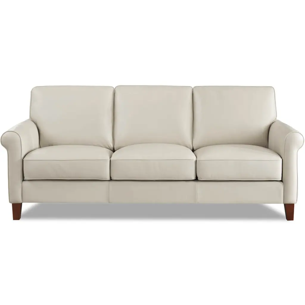 Laa Leather Sofa Beige Authentic Leather Wood Primary Living Space Medium hydeline furniture