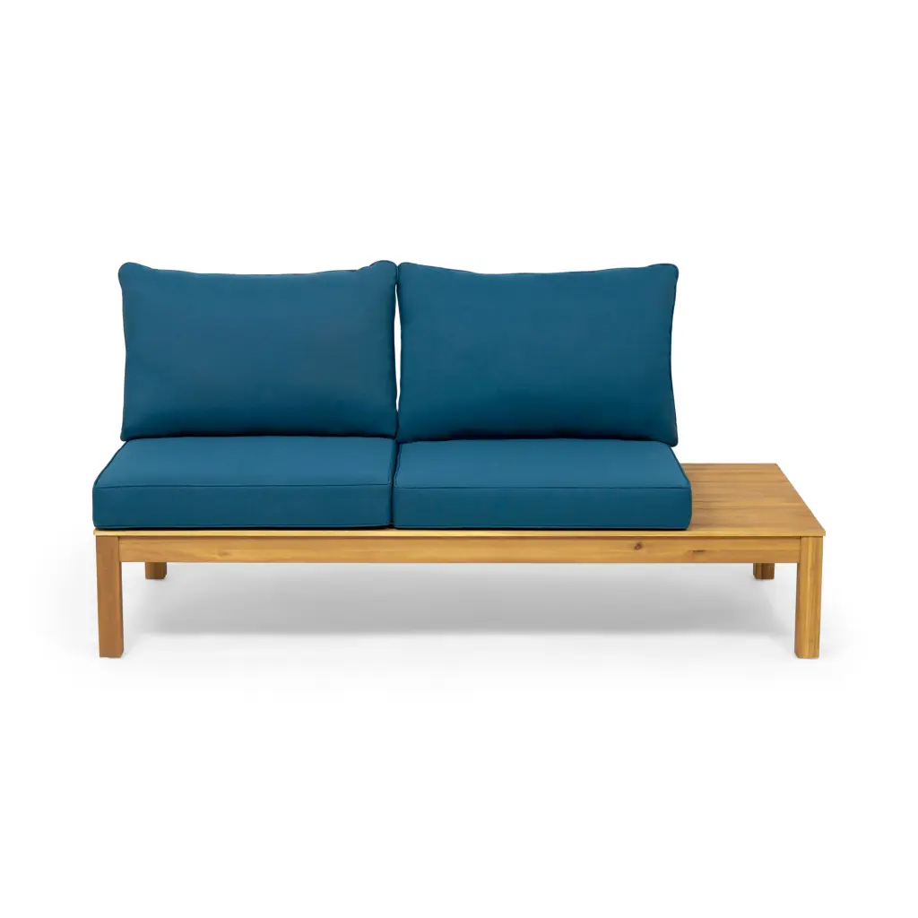Arlington 2 Seater Sofa Right Side Teal Fabric Modern Living Room Couch nh-gardenpara
