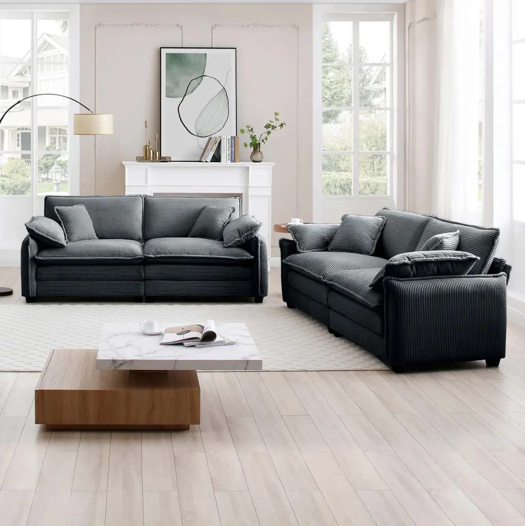 Modern Living Room Sofa Two Piece Set Suitable Living Room And Bedroom Comfortable Seating ui furniture