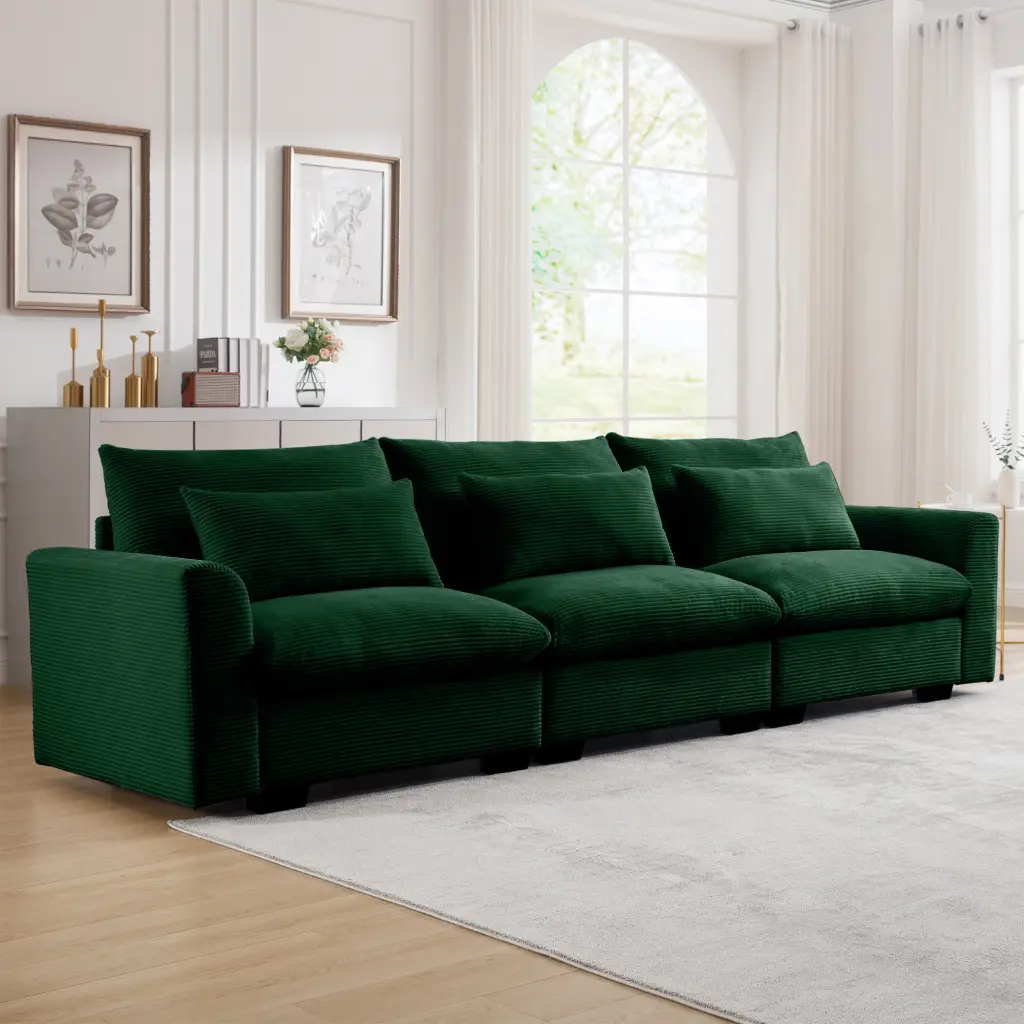3 Seater Deep Seat Couches Living Room Wide and Deep Seat Comfy Lounge Sofa ui furniture