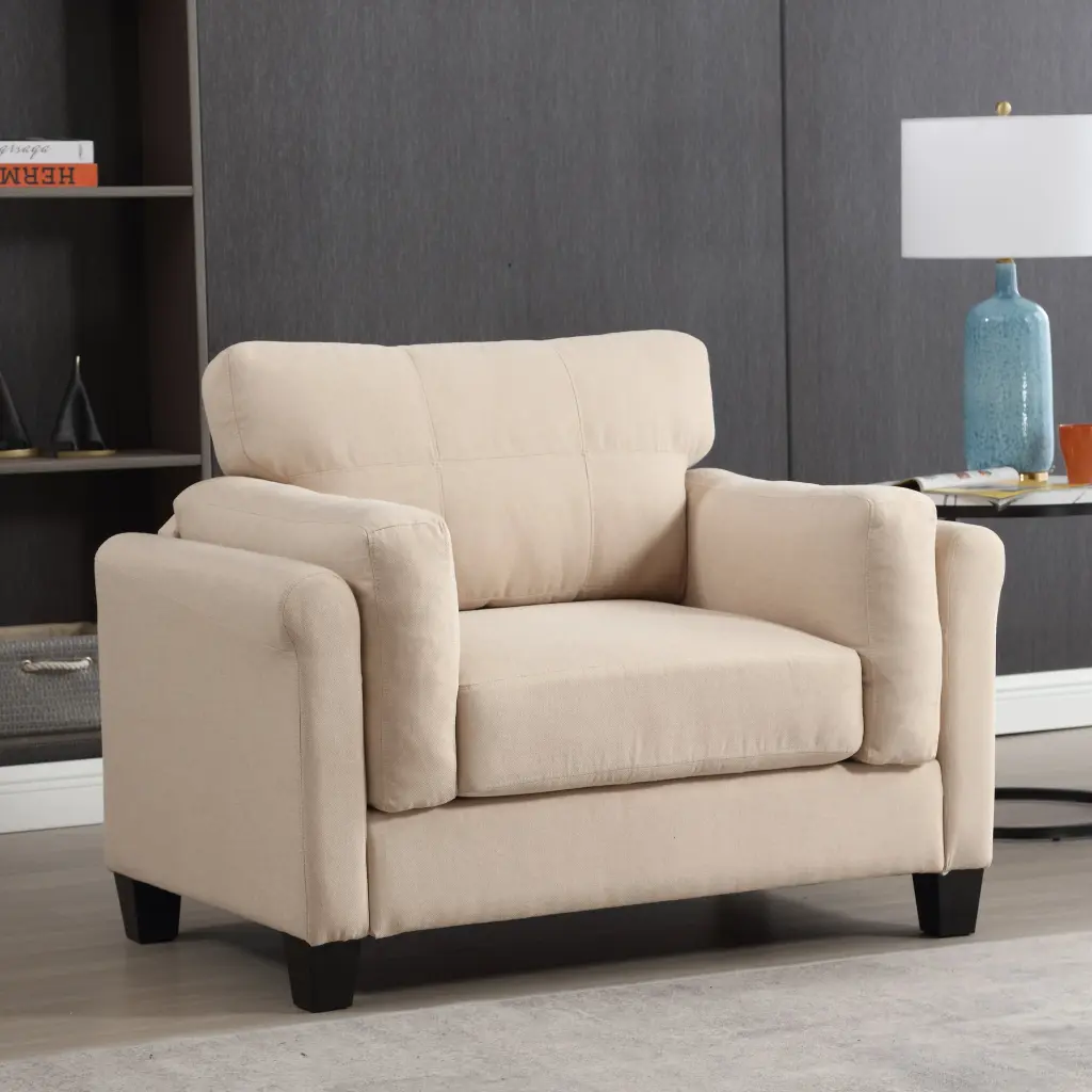 Modern Sofa Couch 23 Inch Deep Seat Sectional Sofa Living Room Single Seater w2325