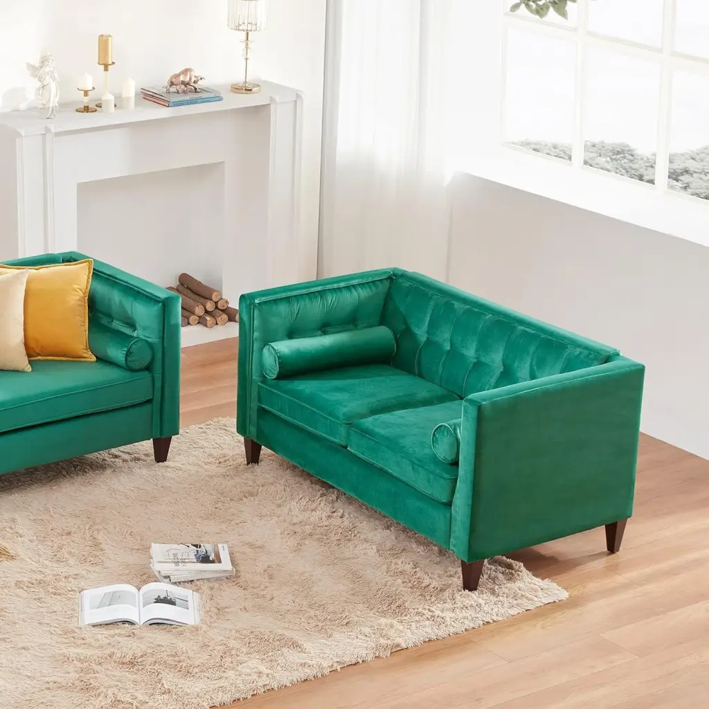 Mid Century Velvet Sofa Beautiful Seats Sofa Furniture Strengthened Frame xichen indoor furniture co.- ltd