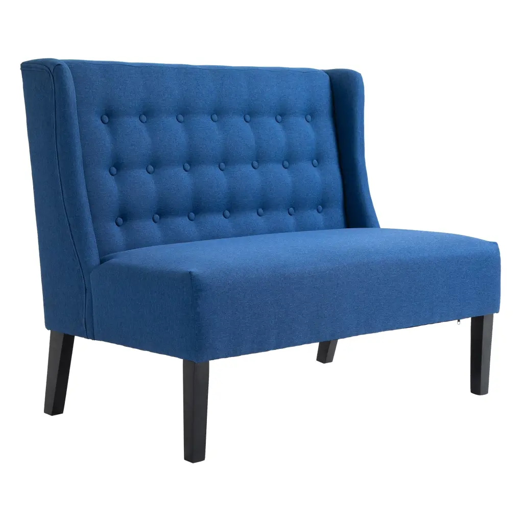 Homcom Wingsupport Double Sofa Linen Fabric Upholstery Button Tufted Loveseat aosom business