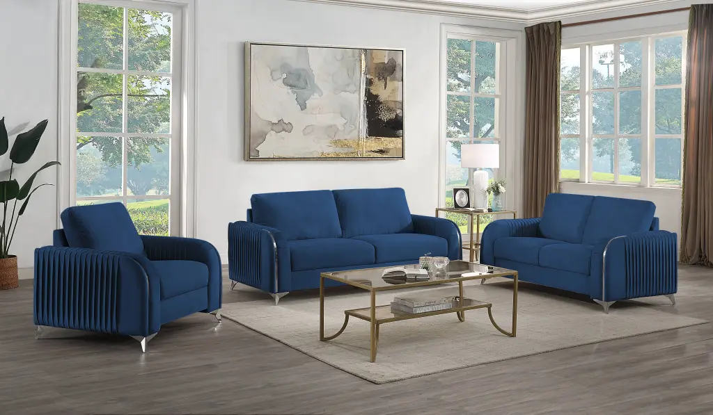 Wenona Sofa Blue Velvet - Luxurious and Comfortable Living Room Furniture acme onsite store