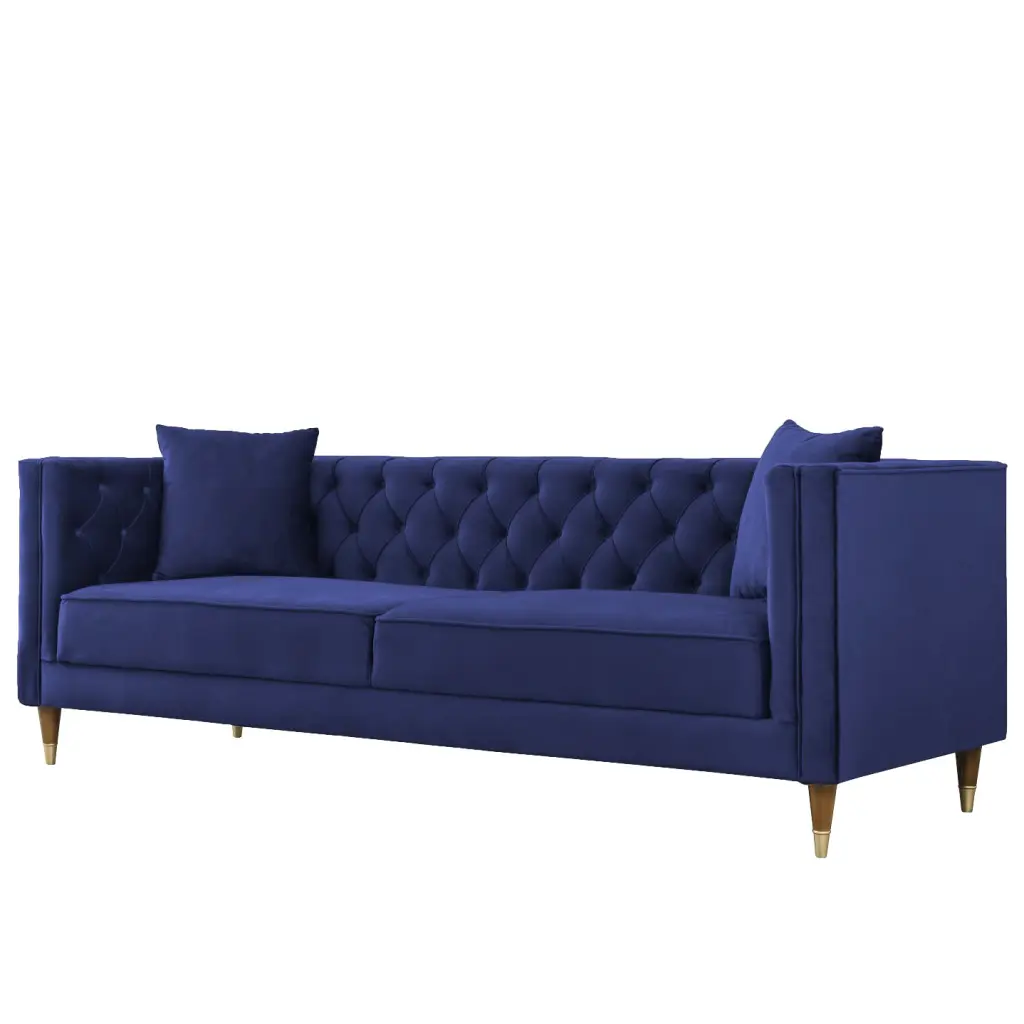 Autumn Velvet Sofa Blue Velvet 3 Seater Living Room Couch ashcroft furniture