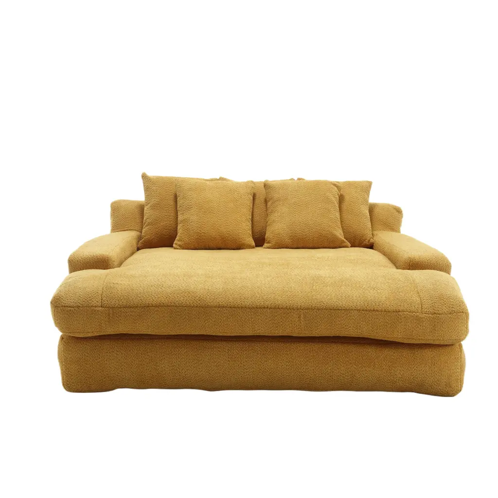 Coolmore Chenille 2 Seater Lazy Sofa 5 Back Pillows, Comfy Sofa Living Room coolmore w-395