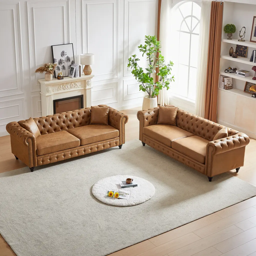 Fx 3 Seats Combo Sofa Modern Living Room Sofa Solid Wood Frame And Upholstered Cushions fx furniture