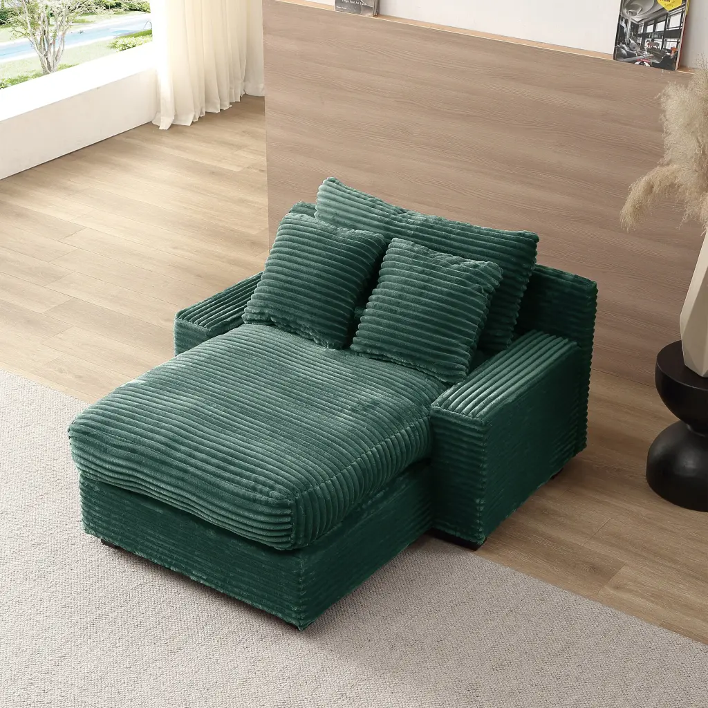 Modern Premium Corduroy Upholstery Sofa Couch Living Room hdf store
