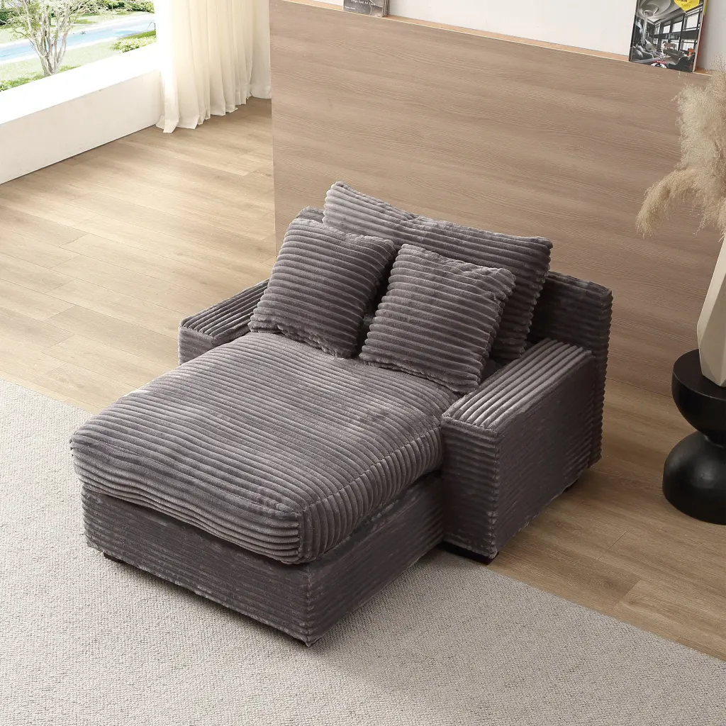 Modern Premium Sofa Couch Living Room Standard Corduroy Upholstery hdf store