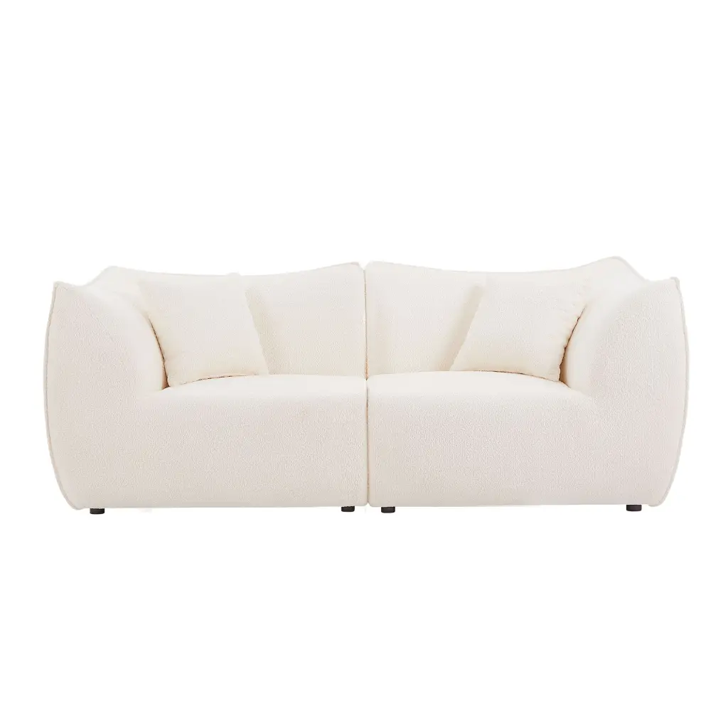 Mid Century Modern 2 Seater Sofa Couch Living Room Bedroom Apartment justone interior