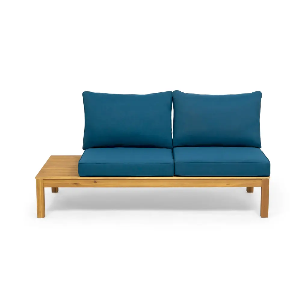 Arlington 2 Seater Sofa Left Side Teal Fabric Modern Living Room Couch nh-gardenpara