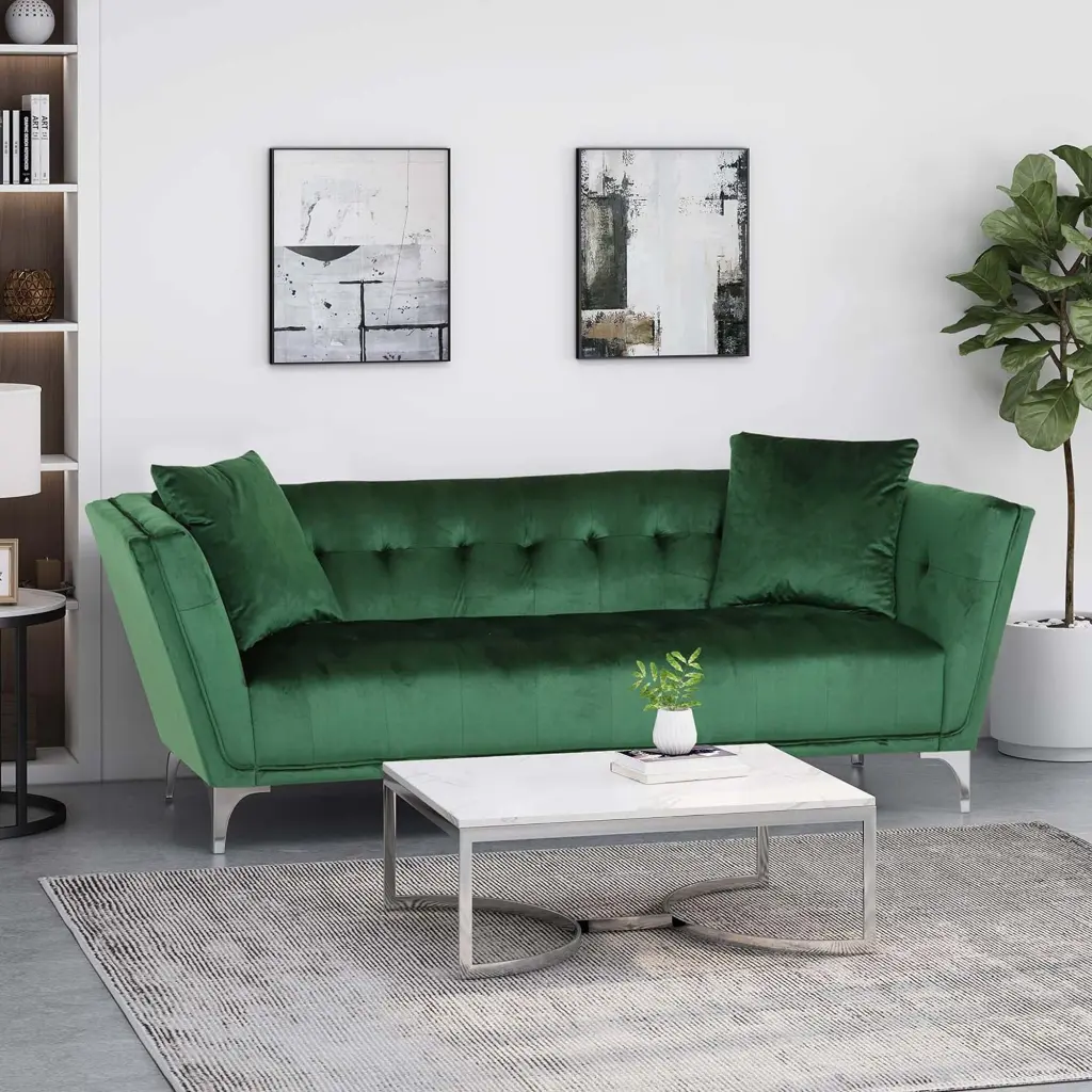 Mirod Comfy 3 Seat Sofa Metal Legs Modern Living Room and Study nh-mirod