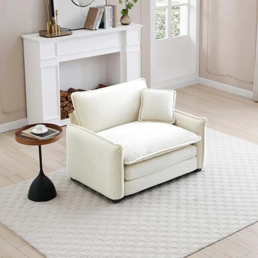 Cozy Single Deep Seat Sofa One Pillow Living Room Furniture ui furniture