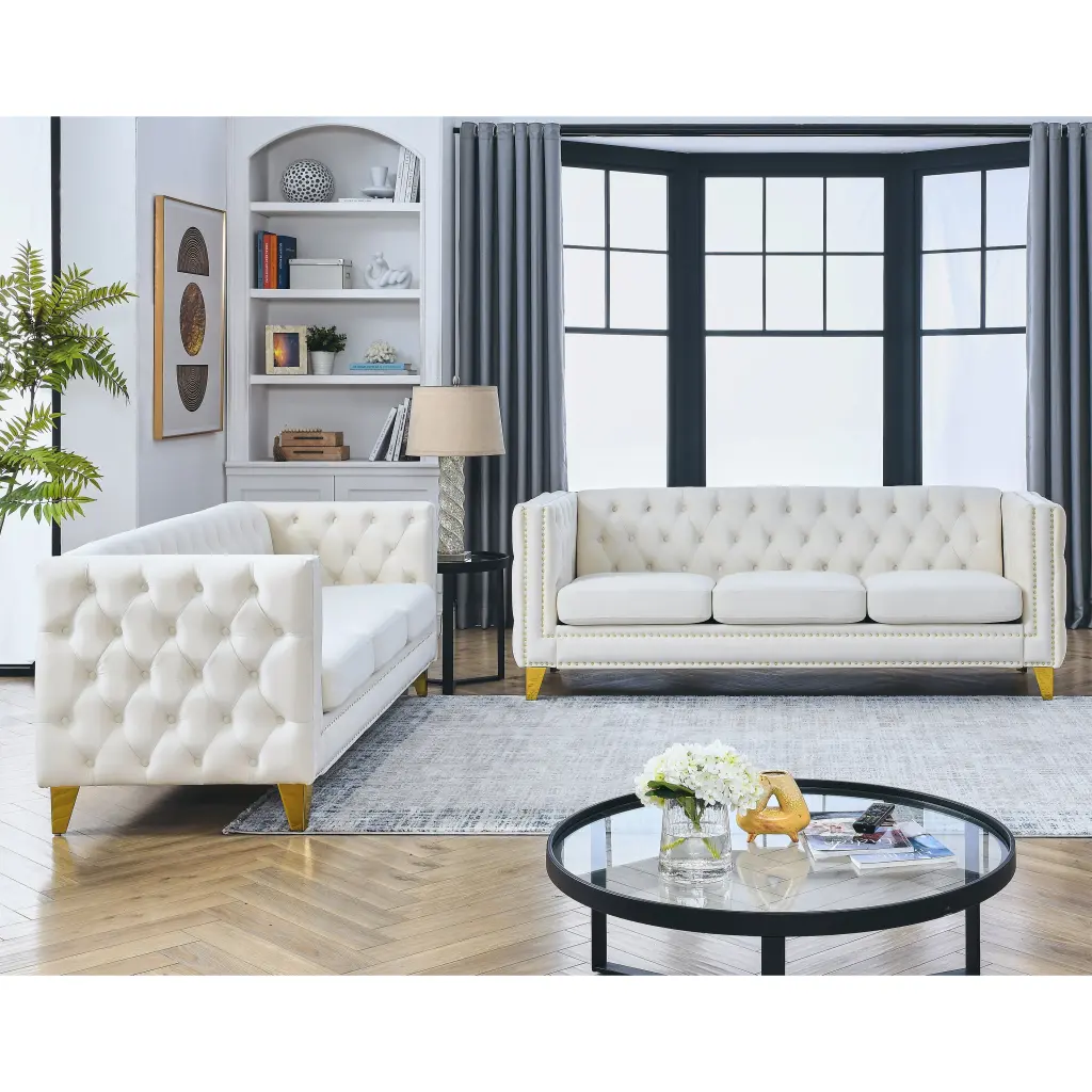 Velvet Sofa Living Room Buttons Tufted Design Contact Us 3D Modeling welike furniture