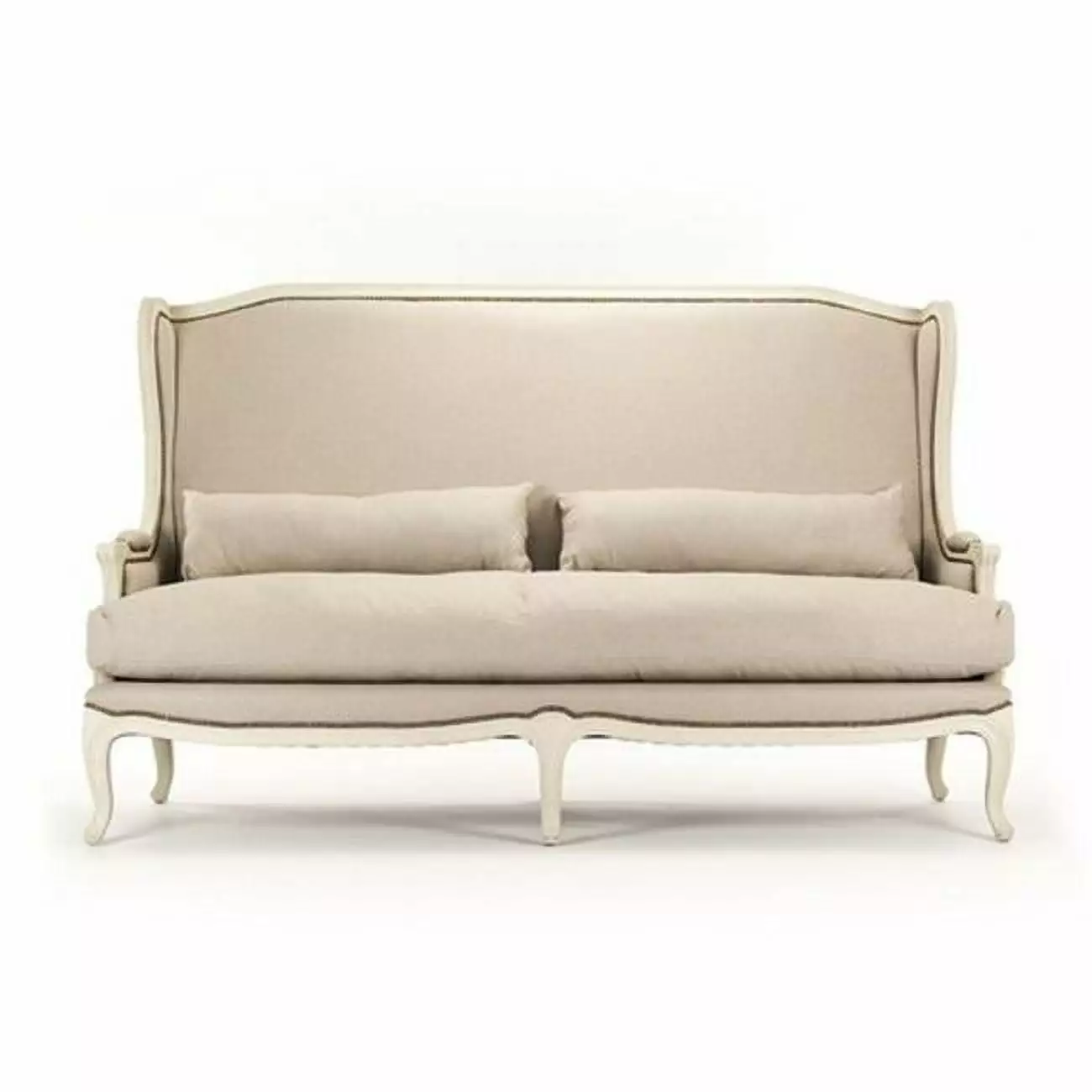 Zentique Jute Leon Sofa - Limed Grey Oak 78 x 49 x 32 . Modern Couch