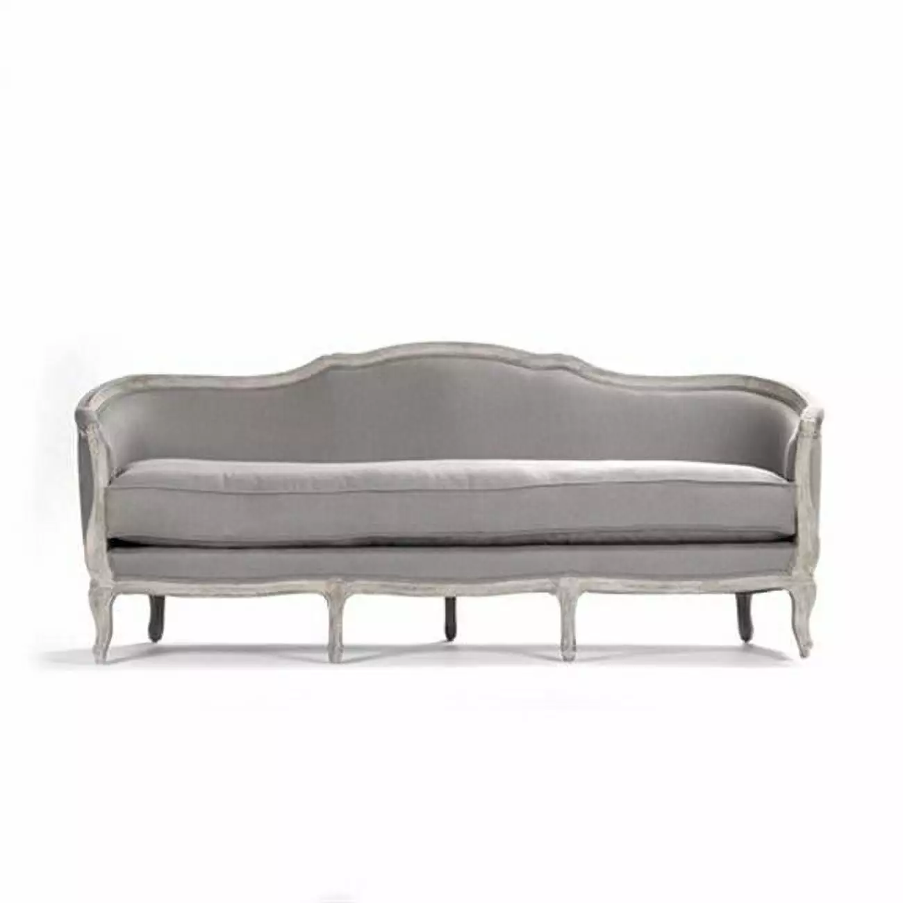 Zentique Maison Sofa - Grey Linen 85 x 35.5 x 28 . Living Room Couch