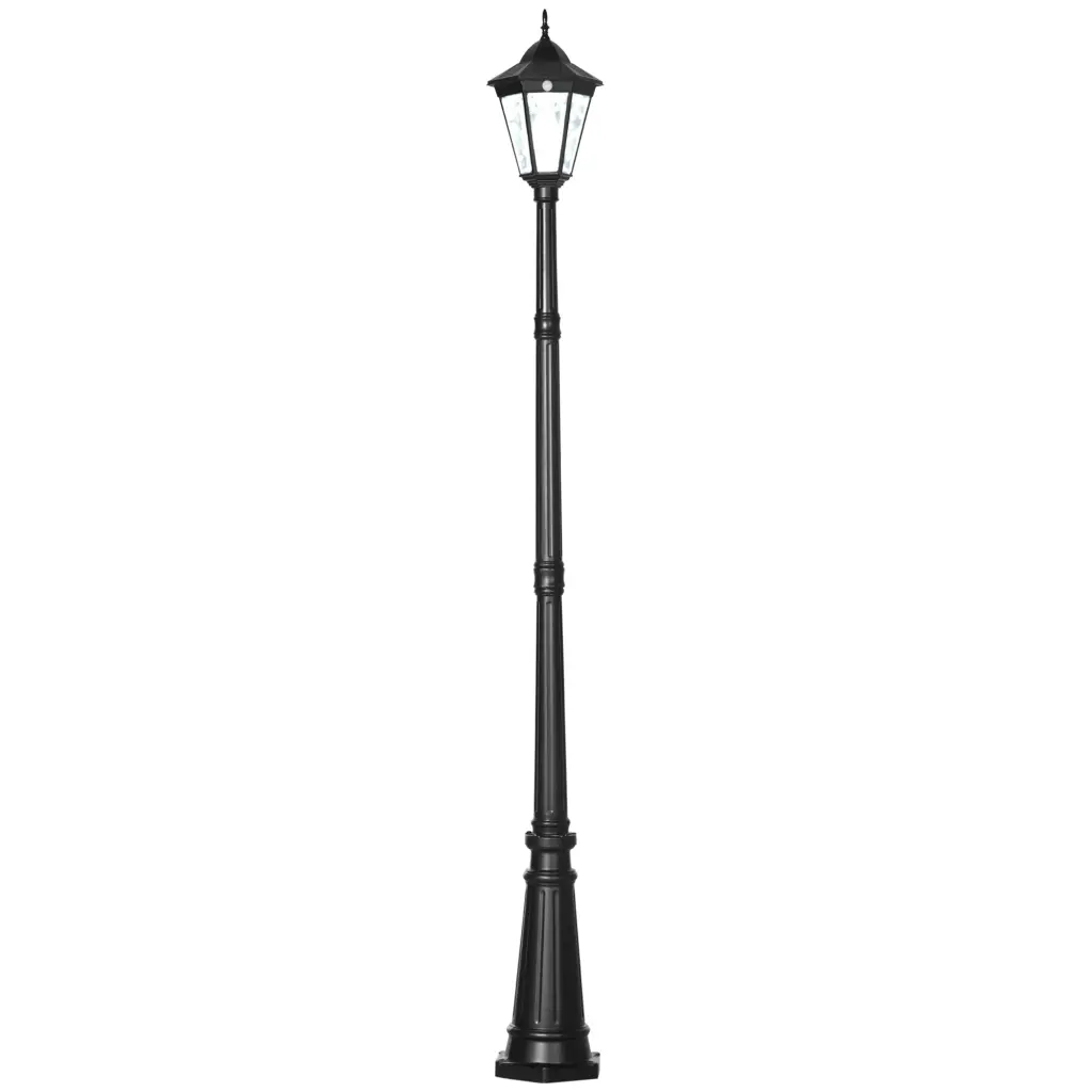 Outsunny 94.5 Inch Solar Lamp Post Light Dusk To Dawn Vintage Style Street Lamp aosom business