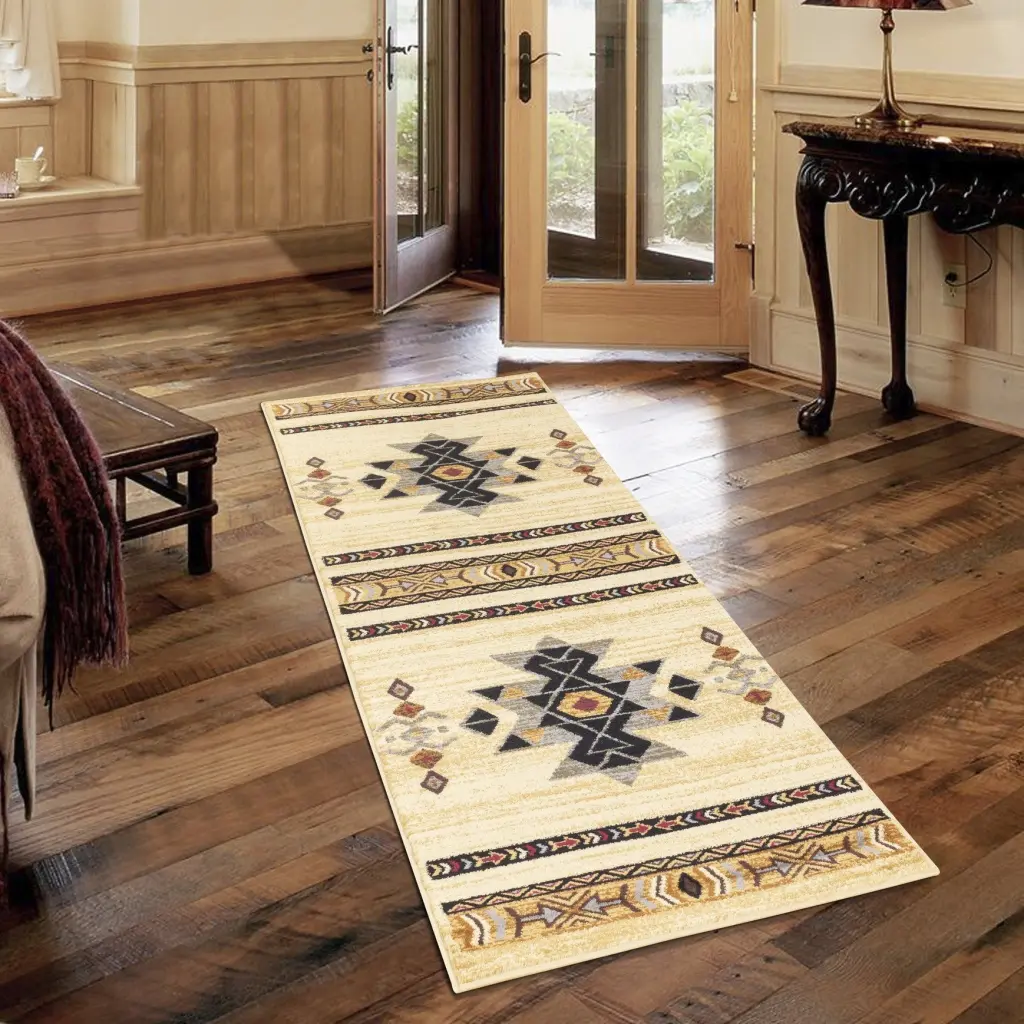 Tribes GC YLS4006 Cream 2x7 Southwest Style Area Rug icona home decor