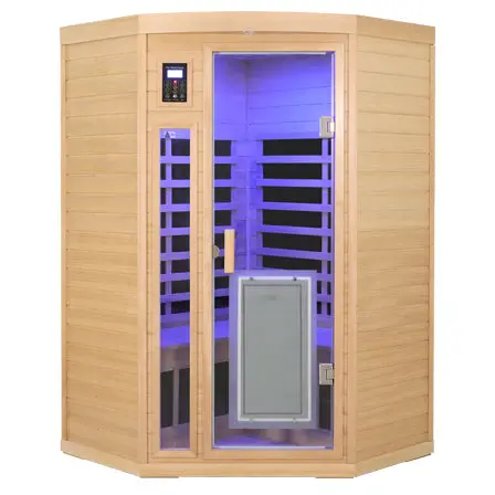 Low EMF Front Door Heating Panel Two Persons Hemlock Far Infrared home sauna