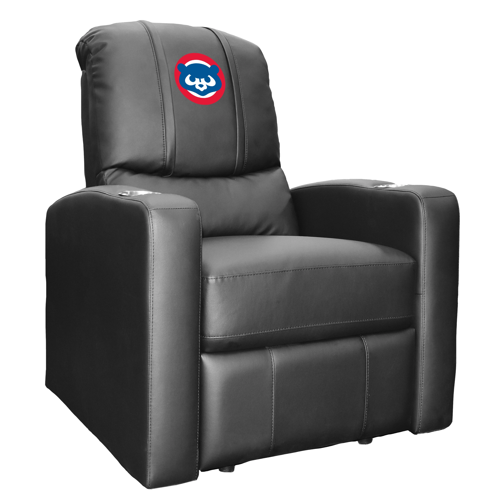 Black Chicago Cubs Team Logo Stealth Manual Recliner Cubs Fans DreamSeat