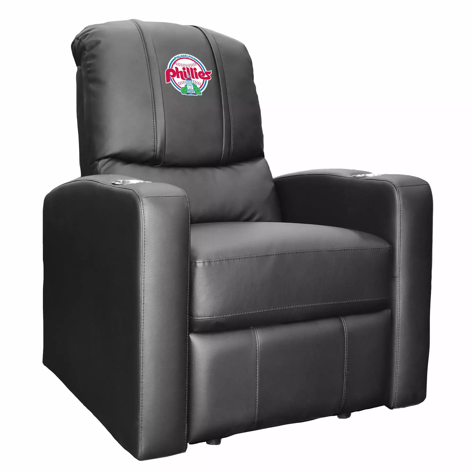 Black Philadelphia Phillies Logo Stealth Manual Recliner MLB Fans DreamSeat