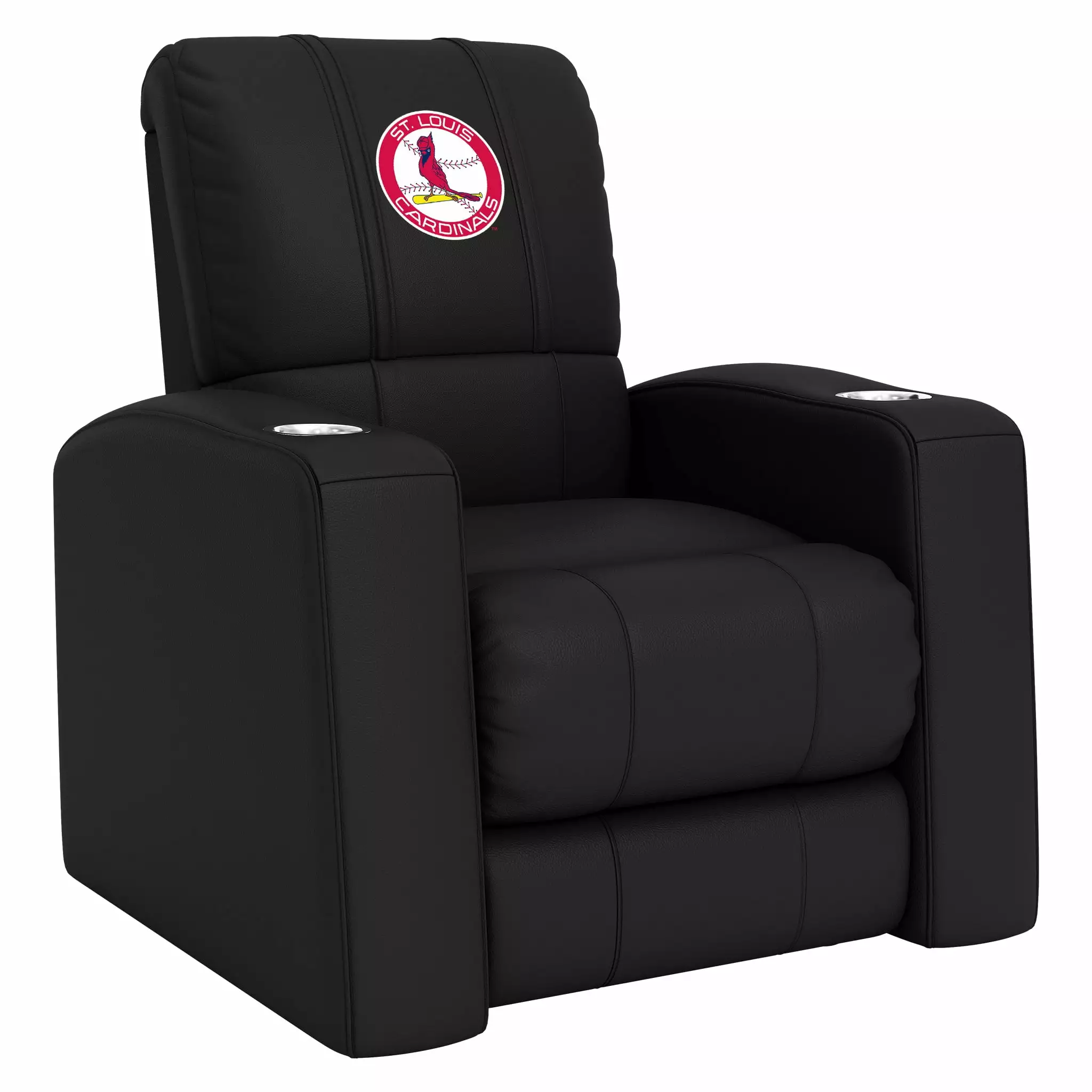 DreamSeat Relax Black Recliner Embroidered St Louis Cardinals Cooperstown Secondary Logo