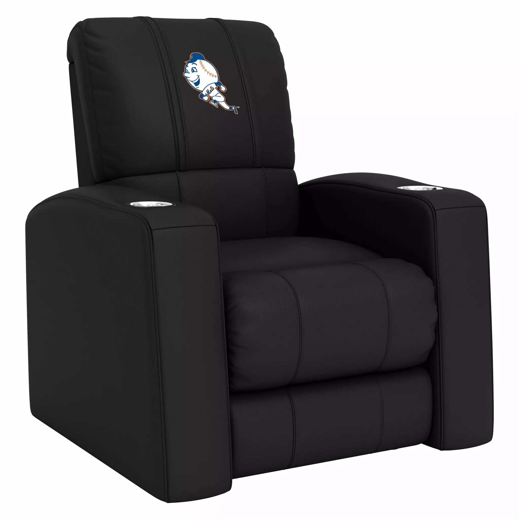 DreamSeat Relax Black Recliner Embroidered New York Mets Cooperstown Primary Logo