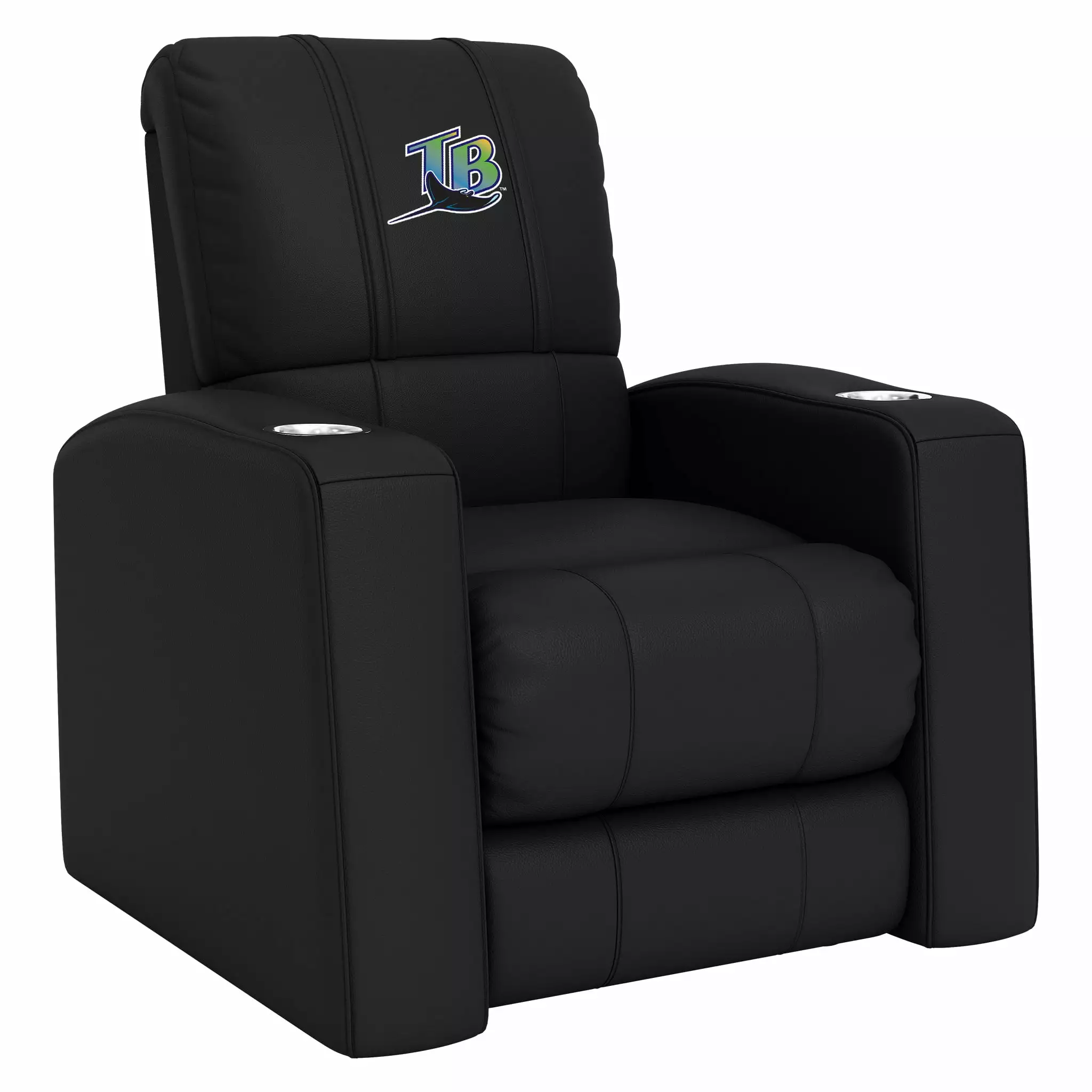 DreamSeat Relax Black Recliner Embroidered Tampa Bay Rays Cooperstown Secondary Logo