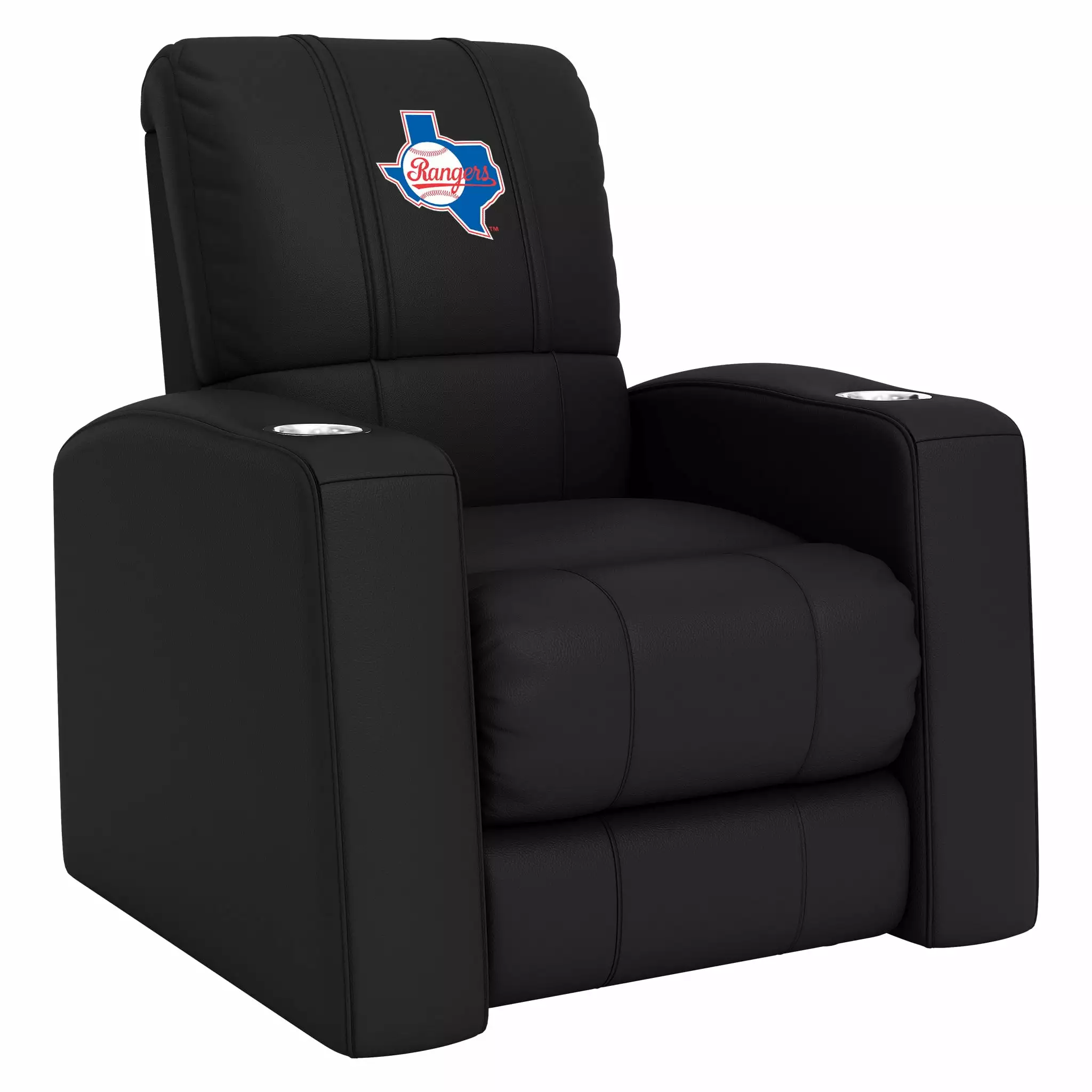 DreamSeat Relax Black Recliner Embroidered Texas Rangers Cooperstown Logo
