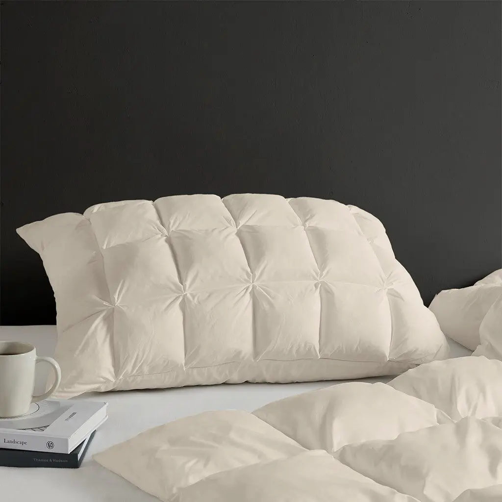 Overfilled Pillow Preserver - Single Piece Quality Size Beige Polyester Comfort jla