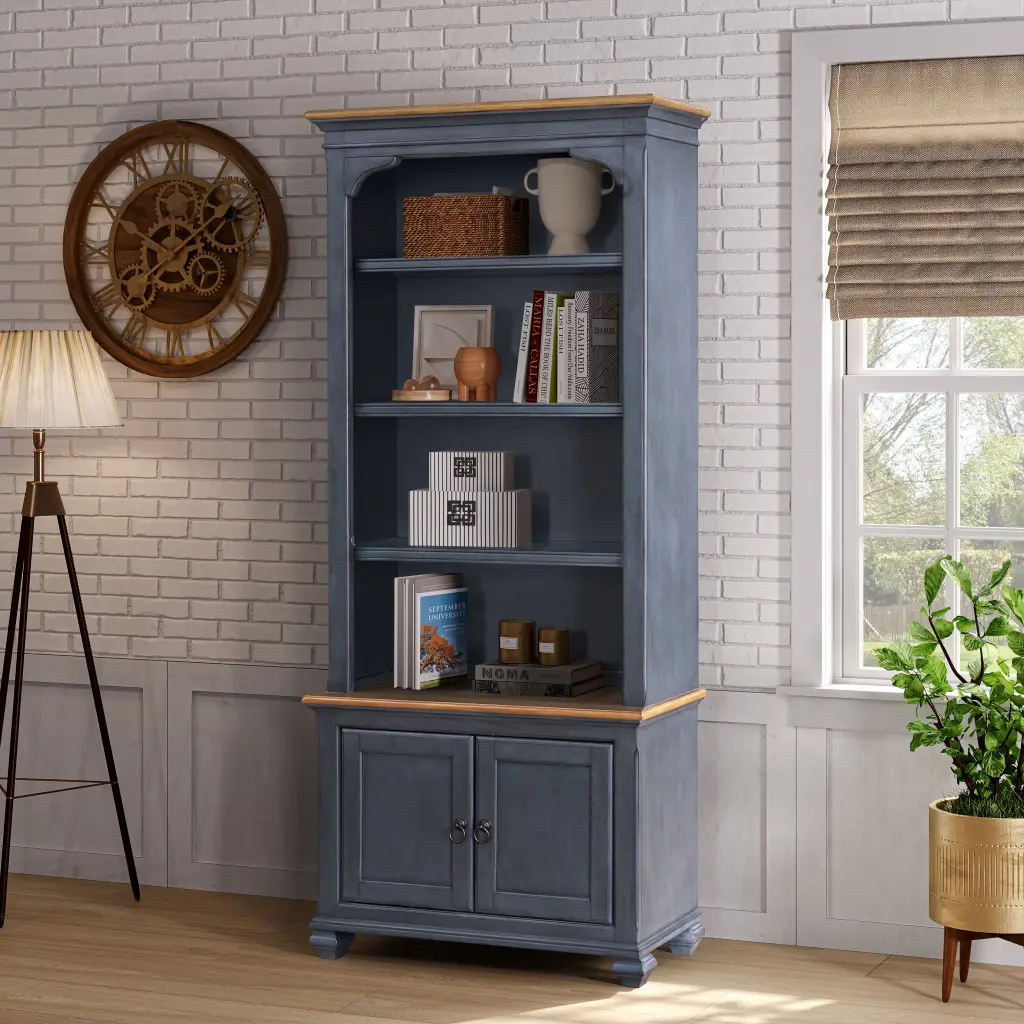 Americana 84 Inch Universal Pier Bookcase No Assembly Required bridgevine home