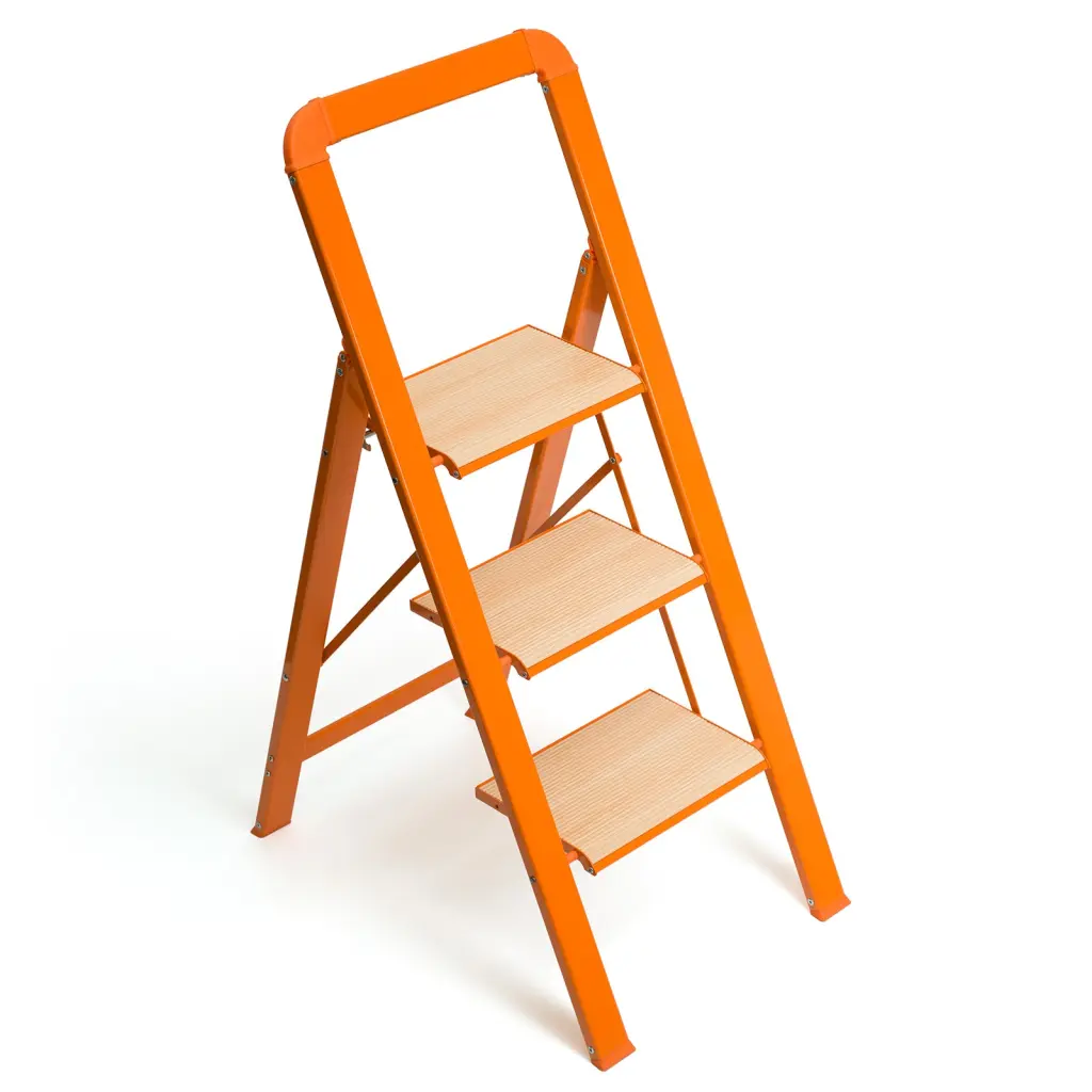 3 Step Ladder Folding Step Stool Adults Wide Anti Slip Pedal cubehom